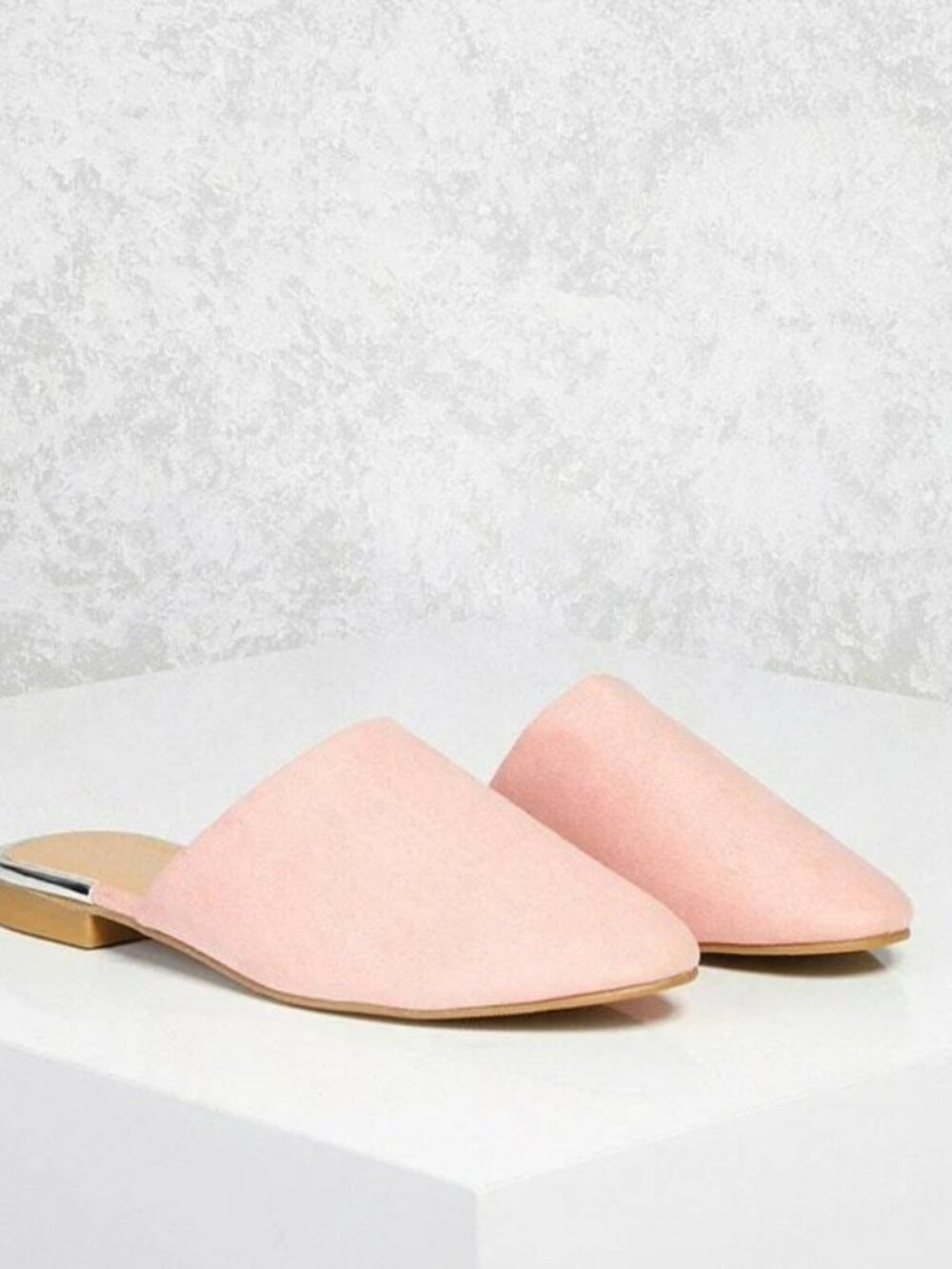 Forever 21 Faux Suede Slip-On Mules Flats Sandals Shoes, size 9